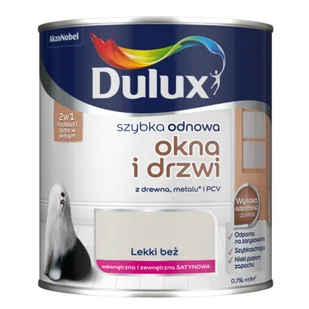 Farba akrylowa Dulux Szybka Odnowa Okna i Drzwi 0,75 l - lekki beż - Emalie - miniaturka - grafika 1