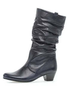 Gabor Skórzane kozaki w kolorze granatowym - Kozaki damskie - miniaturka - grafika 1