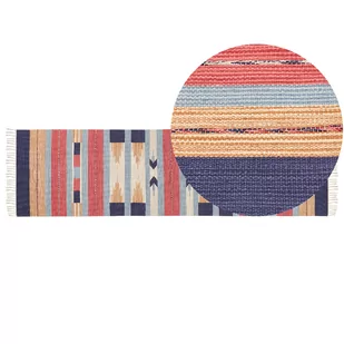 Dywan bawełniany kilim 80 x 300 cm wielokolorowy GANDZAK - Dywany - miniaturka - grafika 1
