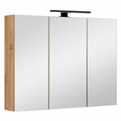 Szafki łazienkowe - Szafka łazienkowa z lustrem oświetleniem lampką led lustrzana wisząca 80 cm - miniaturka - grafika 1