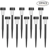 Lampy ogrodowe - Saska Garden Saska Garden zestaw plastikowych lamp solarnych 10 sztuk 4,7x30,5CM Led 1038759 - miniaturka - grafika 1