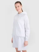 Bluzy damskie - Bluza dresowa nierozpinana z kapturem damska 4F 4FWMM00TSWSF1764-27M Szary S - miniaturka - grafika 1