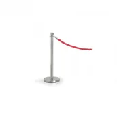 Wyposażenie miejsc publicznych - B2B Partner Słupek barierowy do zawieszenia liny, srebrny JB-Q029A2-Silver - miniaturka - grafika 1