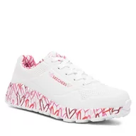 Buty dla dziewczynek - Sneakersy Skechers 314976L WRPK Biały - miniaturka - grafika 1