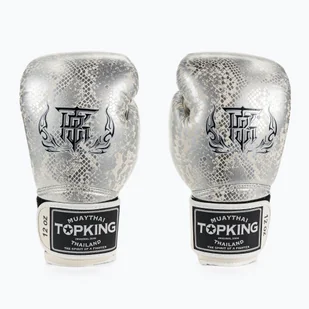Rękawice bokserskie Top King Muay Thai Super Star Air Snake white/silver - Rękawice bokserskie - miniaturka - grafika 1