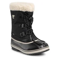 Śniegowce damskie - SOREL ŚNIEGOWCE DZIECIĘCE OCIEPLANE CZARNE LOGO 34 Ż4C - miniaturka - grafika 1
