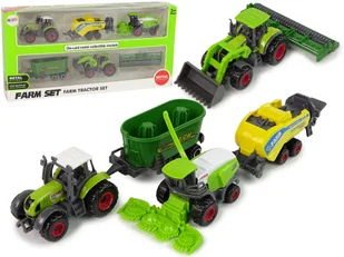 ZESTAW POJAZDÓW ROLNICZYCH TRAKTOR KOMBAJN  6ELE - Samochody i pojazdy dla dzieci - miniaturka - grafika 1