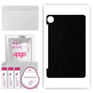 folia naklejka skórka strukturalna na TYŁ do Blackview Tab 80 - Czarny Pastel Matowy Chropowaty Baranek - apgo SKINS - Akcesoria do tabletów i e-booków - miniaturka - grafika 1