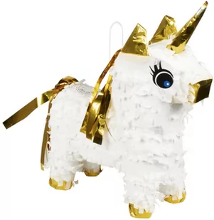 Mini Piniata Jednorożec biały - 1 szt. - Dekoracje sali - miniaturka - grafika 1
