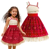 Stroje karnawałowe - Sukienka Kostium Przebranie Vaiana Moana Strój Hawajski Na Bal 134 140 Cm (140) - miniaturka - grafika 1