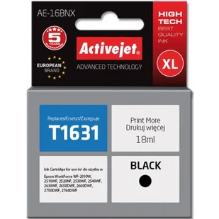 ActiveJet Tusz AE-16BNX do drukarki Epson zamiennik T1631 supreme 18ml czarny) AE-16BNX - Tusze zamienniki - miniaturka - grafika 1