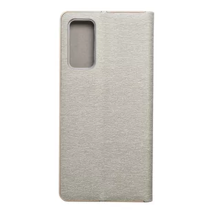 Forcell Kabura LUNA Book Gold do SAMSUNG Galaxy S20 FE / S20 FE 5G srebrny - Etui i futerały do telefonów - miniaturka - grafika 1