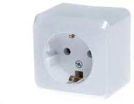 Gniazdka elektryczne - SOCKET OUTLET WITHWHITE SINGLE - miniaturka - grafika 1