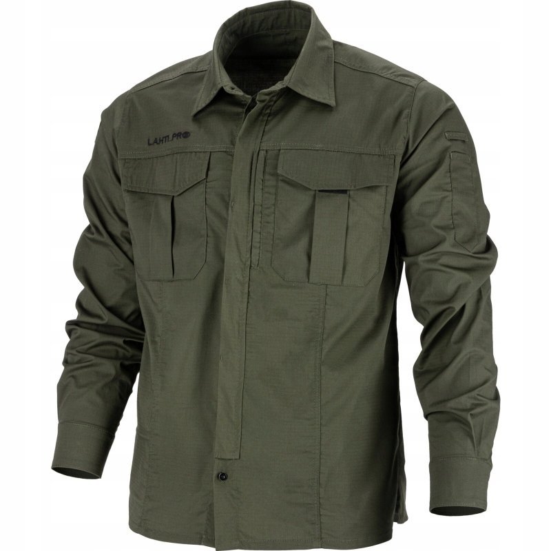 LAHTI PRO Koszula męska casual materiał Rip-Stop zielona rozmiar S L4181201 LAHTI PRO