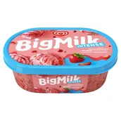 Lody i desery lodowe - Big Milk Intense Lody smak truskawkowy z sosem truskawkowym i kawałkami truskawek 900 ml - miniaturka - grafika 1