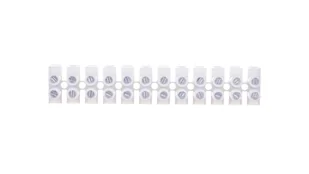 Listwa zaciskowa gwintowa 1,5mm2 12-torowa poliamidowa PA66 z podkładką biała LPA12-1.5 89091110 - Pozostałe akcesoria sieciowe - miniaturka - grafika 1