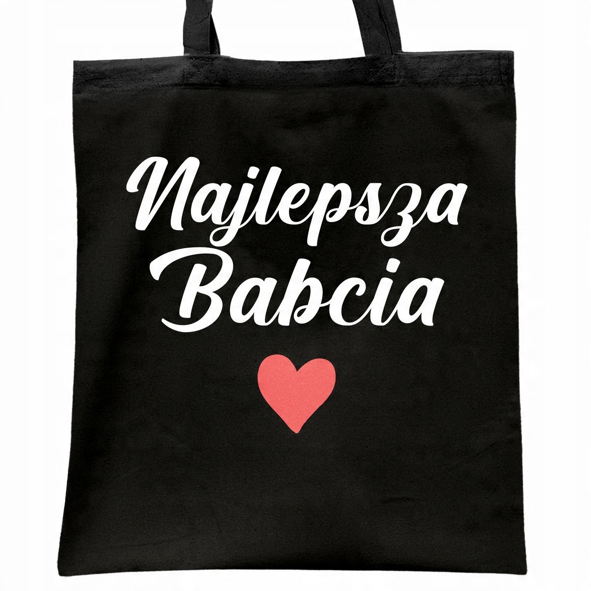 Torba bawełniana czarna na zakupy Dzień Babci Prezent