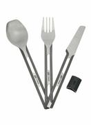 Kuchnie turystyczne - Sztućce Esbit Titanium Cutlery Set w/Silicon Sleeve - miniaturka - grafika 1