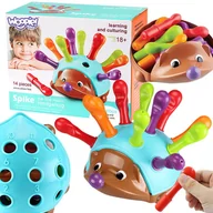 Sortery dla dzieci - WOOPIE Gra Zręcznościowa Jeżyk Sorter Montessori Nauka Liczb i Kolorów 4w1 - miniaturka - grafika 1