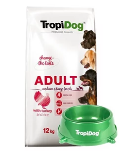 Tropidog Premium Adult M L Turkey Rice 12 kg - Sucha karma dla psów - miniaturka - grafika 1