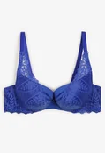 Biustonosze - Granatowy Biustonosz Koronkowy z Efektem Push Up Grateria - miniaturka - grafika 1