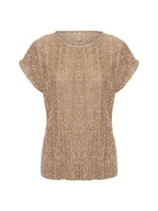 Bluzki damskie - soyaconcept Bluzka damska Kobiety wielokolorowy|beżowy|brązowy wzorzysty, S - soyaconcept® - miniaturka - grafika 1