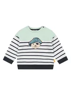 Bluzy i sweterki niemowlęce - Steiff Bluza w kolorze miętowo-biało-czarnym - miniaturka - grafika 1
