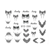 Ozdoby do paznokci - inna marka NAKLEJKI WODNE na paznokcie Koronka ornamenty STZ-250 5906546874257 - miniaturka - grafika 1