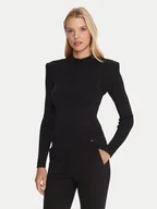 Swetry damskie - Gaudi Sweter 521FD53036 Czarny Slim Fit - miniaturka - grafika 1