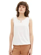 Koszulki i topy damskie - TOM TAILOR Damski 1037430 Top, 10315-Whisper White, 3XL, 10315 - Whisper White, 3XL - miniaturka - grafika 1