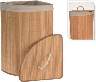 Narożny kosz na pranie naturalny jasny - Kosze na bieliznę - miniaturka - grafika 1