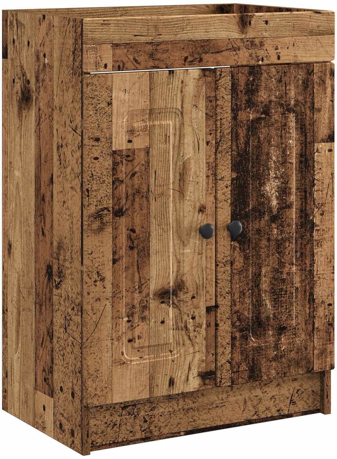 vidaXL vidaXL Szafka łazienkowa pod umywalkę Stare drewno 56 x 37,5 x 81 cm