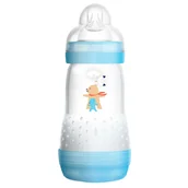 Butelki dla niemowląt - Butelka do karmienia Mam Baby Anti-colic Blue Bottle 260ml - miniaturka - grafika 1