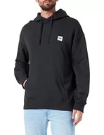 Bluzy męskie - Lee Męska bluza z kapturem CORE Loose Hooded Sweat, Washed Black, Medium, Washed Black, M - miniaturka - grafika 1