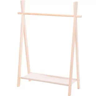 Home Styling Collection Wieszak na ubrania dla dzieci 80x30x100 cm drewniany NB1990070 - Wyposażenie pokoiku dziecięcego - miniaturka - grafika 1