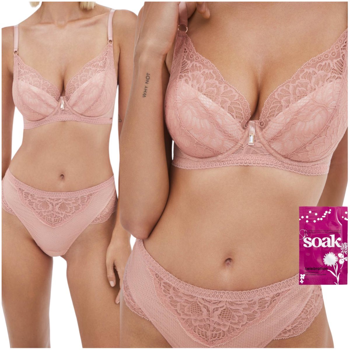 Biustonosz alles nude rose p-up róż - 65c