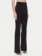 Spodnie damskie - Elisabetta Franchi Spodnie materiałowe PA-082-51E2-V320 Czarny Regular Fit - miniaturka - grafika 1