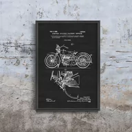Plakaty - Plakat retro Motocykl Harley Davidson - miniaturka - grafika 1