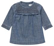Sukienki - Noppies Baby Dziewczęca sukienka dla dziewczynek Lanexa Long Sleeve sukienka dziecięca, średni niebieski denim P493, 86 - miniaturka - grafika 1