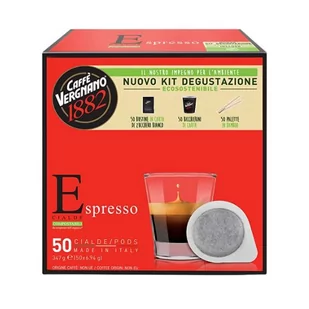 ESE Vergnano Espresso 50 saszetek + cukier i kubki - Kawa w kapsułkach i saszetkach - miniaturka - grafika 1