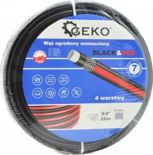 Geko BLACK&RED 3/4" 30M 1 G73696 - Węże ogrodowe i zraszacze - miniaturka - grafika 1