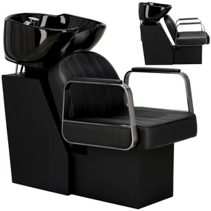 Myjnia myjka fryzjerska barberska do salonu fryzjerskiego barberskiego Palermo misa ceramiczna armatura bateria słuchawka produkt złożony - Myjki fryzjerskie - miniaturka - grafika 1