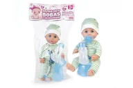 Lalki dla dziewczynek - Lalka 28cm Bobas w czapce  akcesoria niebieska PBH ARTYK 127991 - miniaturka - grafika 1