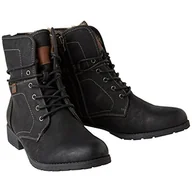 Kozaki damskie - Tom Tailor 3797302, Klasyczne kozaki damskie, Czarny i czerwony, czarny, 38 EU - miniaturka - grafika 1