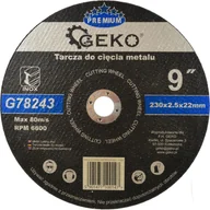 Tarcze do pił - Geko tarcza do cięcia metalu PREMIUM 230x2.5 Inox G78243 - miniaturka - grafika 1