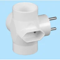 Przedłużacze i rozgałęźniki - Rozgałęźnik czterogniazdowy 3 x 2P + 2P x II R-43 TIMEX - miniaturka - grafika 1