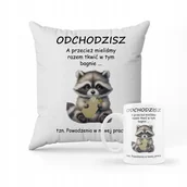 Gadżety dla niej i dla niego - ZESTAW PODUSZKA + KUBEK Na Pożegnanie Kolegów Z Pracy Nowa Praca + IMIĘ #17 - miniaturka - grafika 1