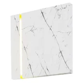 Lampy ścienne - Milagro by Zień Ścienna LAMPA dekoracyjna LECERTA 5030 by Zień marmurowa OPRAWA kinkiet LED 1,2W kwadratowy biały szary 5030 - miniaturka - grafika 1