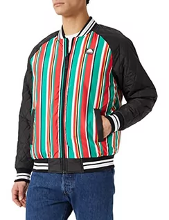 Kurtki męskie - Southpole Męska kurtka Stripe College Jacket kurtka College dla mężczyzn z pikowanymi rękawami, wielokolorowa, rozmiary S - XXL, wielokolorowy, L - grafika 1