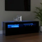 Szafki RTV - vidaXL Lumarko Szafka pod TV z oświetleniem LED, czarna, 120x35x40 cm 804311 - miniaturka - grafika 1